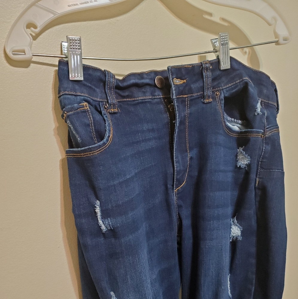 Dark Blue Fitted Jeans